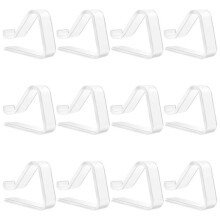 12 Stück: Transparente Tischdeckenclips, Tischdeckenclips, winddichter Tischdeckenhalter, Klammern. Tisch