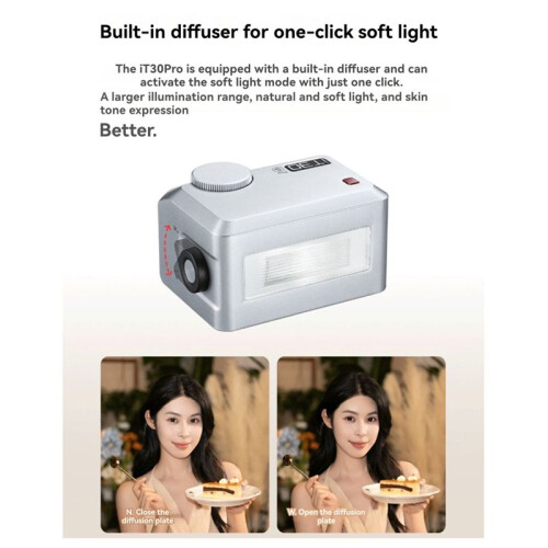 IT30Pro C/N/S/F/O Camera Flash 2.8inch Touchscreen Pocket Flash TTL Auto-Exposure 2.4G Wireless Camera Flash for 2