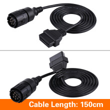 10 Pin to 16 Pin OBD2 Adapter Cable for Motorcycle, Bluetooth Diagnostic Tool