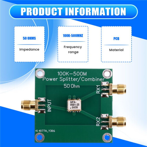 50 Ohm 100K-500MHz Power Divider Combiner/Splitter (Without Shell) 1