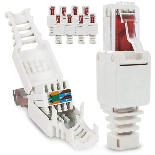30PCS Network Plug Tool-Free RJ45 CAT6 LAN UTP Cable Plug Without Tools CAT5 CAT7 Installation Cable Patch Cable Tool 1