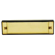 Lightweight Gold 10 Holes Harmonica Musical Instrument, 10.3*3*1.8cm