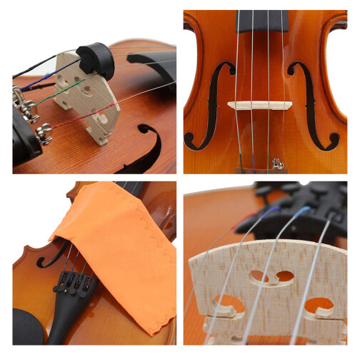 Violin Starter Kit Strings Mute Wood