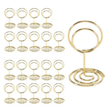 Tischnummernhalter 20 Stück – 2 Zoll Mini-Platzkartenhalter Kurze Tischnummernständer für Hochzeitsgesellschaft (Gold)