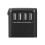 Universal Travel Adapter Plug with 4 USB Ports, Type C, Black 8