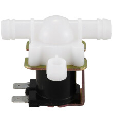 3/8 Zoll 12VDC Schlauch Barb elektrisches Magnetventil Kunststoffkörper 12-Volt Gleichstrom für automatische Wasserhähne – kein Druck, weiß
