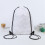 Polyester Drawstring Bag Sports Marathon Drawstring Bag Storage Bag Drawstring Bag White 2