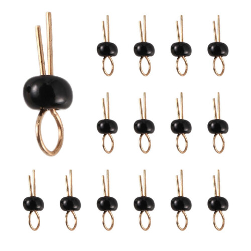 200Pcs Μαύρος Χρυσός Τόνος Συγκόλληση PCB Board Breadboard Test Point Pin 2