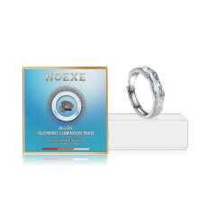 Hoexe Silver Luminous Ring Care Daily Life Body Exercise Portable Men And Women Care Ring