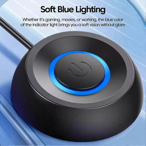 Computer Desktop Switch 1.8m PC Motherboard External Start Power LED Light Button Extension Cable Round Startup Switch B 1