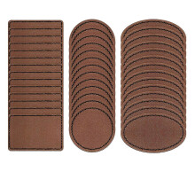 90 PCS Leder-Blank-Hut-Aufnäher Bügel-Leder-Aufnäher Rustikale Kunstleder-Aufnäher für Jacken-Rucksack