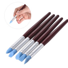 5pcs Rubber Tip Paint Brushes for Sculpture, Pottery, Coloring & Blending