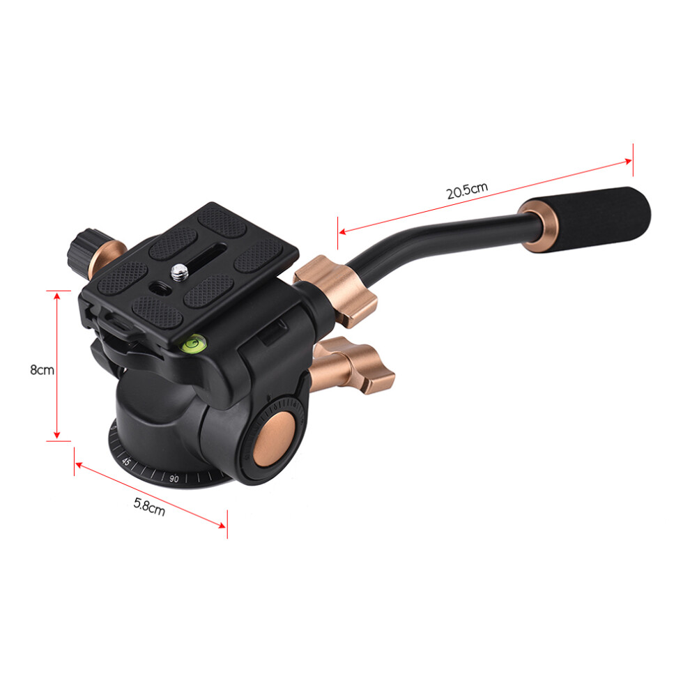 Andoer Q08s Video Head 3-Way Damping Aluminium 7340572143556