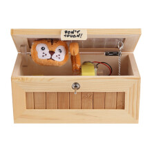 Wooden USB Electronic Box Tiger Stress Relief Toy Functional Desk Decor Gift