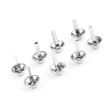 Leather Craft Accessories 50PCS 15mm Nickel Cone Feet Nailhead Studs for Bags