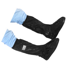 Waterproof Motorcycle Shoe Covers for Rain and Snow - Black, L