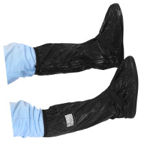 Waterproof Motorcycle Shoe Covers for Rain and Snow Black L