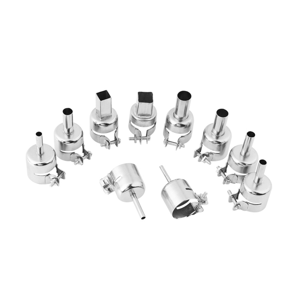 10pcs Heat Gun Nozzle Set for Hot Air Soldering Station Repair Compatible with 850/852-image-OPC-PSXCS8K-NEW