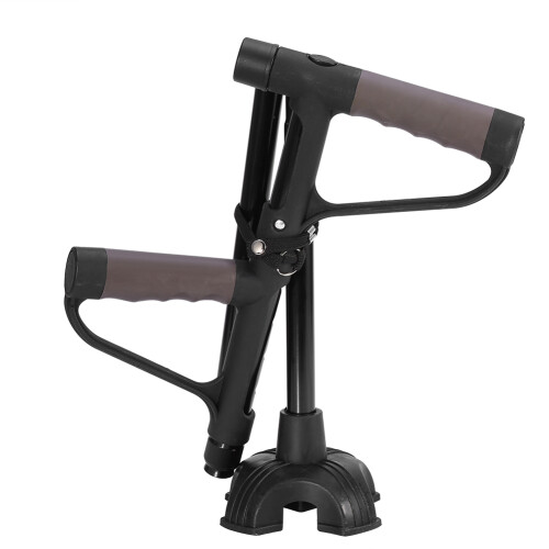 Retractable Collapsible LED Light Walking Stick for Elderly, Black 1