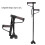 Retractable Collapsible LED Light Walking Stick for Elderly, Black 5
