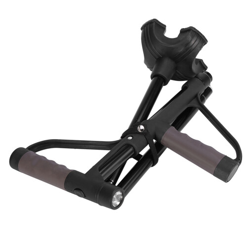Retractable Collapsible LED Light Walking Stick for Elderly, Black