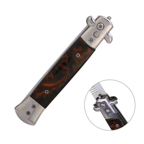 Spring Folding Switchblade Comb - Brown, 22.5cm, Portable Artware 2