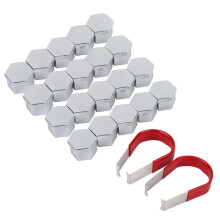 20 Car Lug Nut Hub Covers Silver