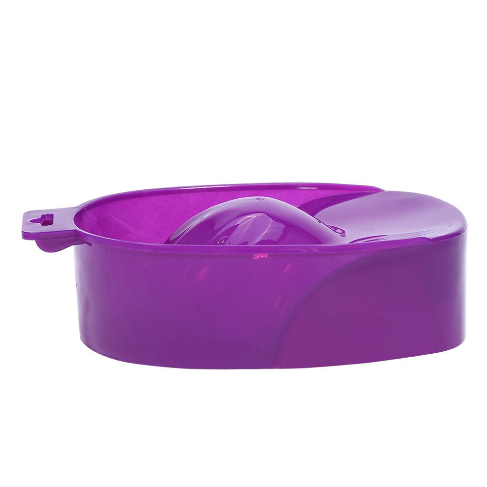 Purple Nail Art Tips Soak Bowl For Removal & Spa, 17X12cm