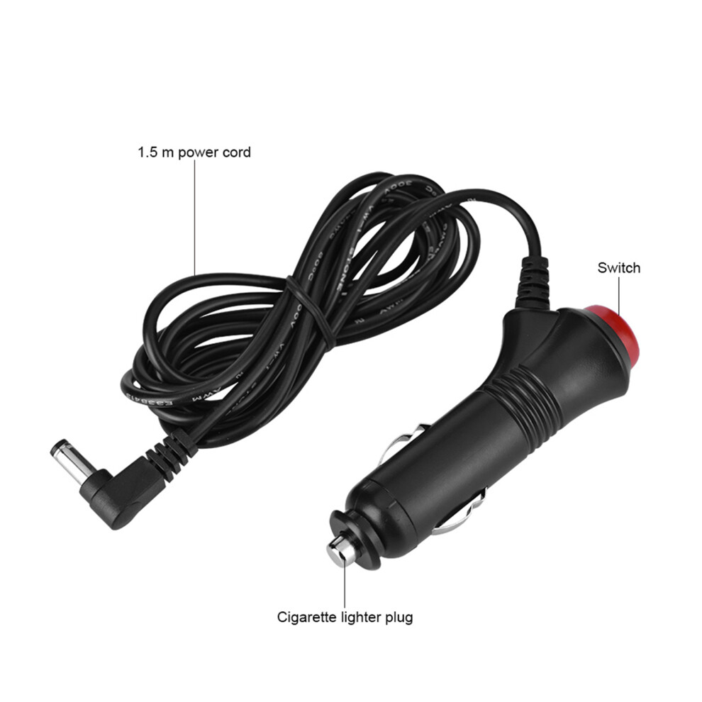12V Car Cigarette Er Charger Dc 5.5X2.1mm Plug Adapter Cable 1.5M Light 8431393025769