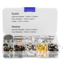Grommet & Eyelet Washer 5mm 220pcs with 3 Hand Tools for Craft & Upholstery