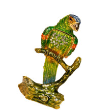 Charm Miniature Parrots Jewelry Container With Scratch Resistant