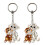 Porte-clés de Couple singe Adorable, 7cm de Long, sac-1 2