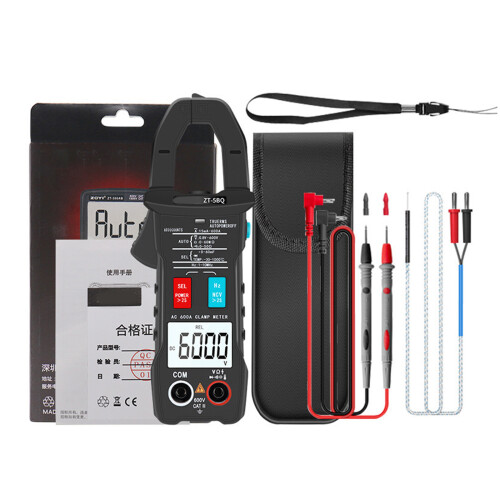 Pince multimètre numérique, courant 600A, tensions 450V, True
