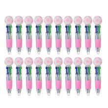 Pack of Retractable Ballpoint Pens Set Multicoloured-Pink 20PCS