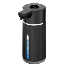 420ML Automatisk skummande tvåldispenser 4 växlar infraröd sensor USB Uppladdningsbar dispenser väggmonterad IPX6 svart