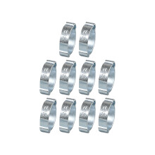Packung mit 10 Doppelohr-Schlauchklemmen aus Stahl 304,-20