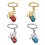 Robuster Golf-Schlüsselanhänger aus Legierung mit-Silberrot 2