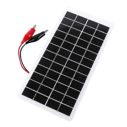 Ηλιακό πάνελ 5W 12V Πάνελ πολυπυριτίου Εξωτερικός φορτιστής ηλιακής μπαταρίας Φο 1