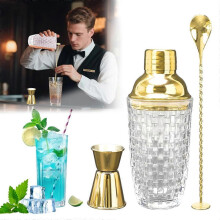 Cocktail Shaker 400 Ml, Cocktail Mixer, Shaker Stainless Steel Cocktails - Glass Cocktail Shaker Wov