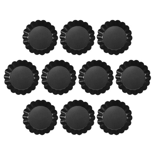 Moldes para tarte de ovo, formas mini de tarte de 3 polegadas com fundo removível, molde de bolo de cupcakes para muffins e ferramenta de as