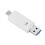 3-in-1 Type-C Micro USB USB OTG Card Reader White 65x18x9mm 1