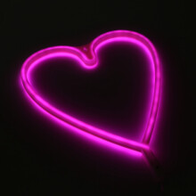 Pink LED Neon Sign Light Wall Decor, Battery & USB Powered