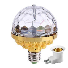 1 Set rotierender Lichtstroboskopeffekt, dekorative, langanhaltende, tolle bunte Disco-Kugelglühbirne mit Sockel für den Club