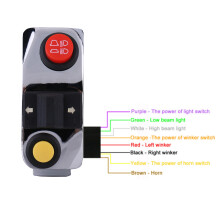 Handlebar Switch for Bikes 7/8 inch Silver with Horn & Signal Robust & Reliable