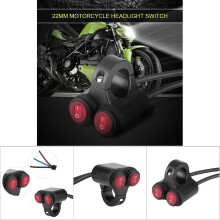 22mm Universal Motorcycle Handlebar Switch with Lights, Horn & Fog