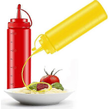 2 Stück gefälschte Senf- und Ketchupflaschen Plastik-Gewürzstrahlspender Streichspielzeuge