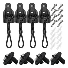 Ersatzteile, Rolljalousien-Hardware, Bungee-Kit und Endkappen, Rollschattenbindungen für Outdoor-Sonnenschutz, 4Pack