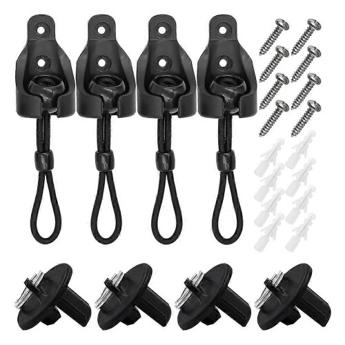Ανταλλακτικά Roller Shade Hardware Bungee Kit και End Cap Shade Tie Downs for Outdoor Roller Shade Sunshade 4Pack