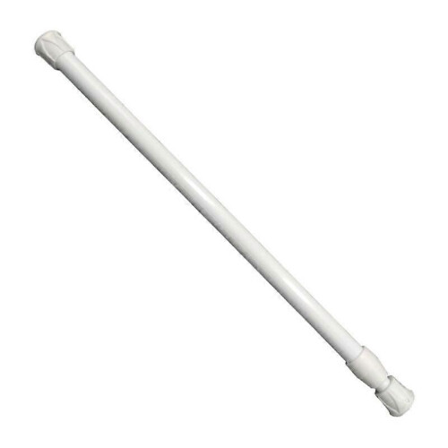 Vorhangstange, einziehbar, ohne Schrauben oder Bohren installiert, Durchmesser, Länge 55–90 cm, weiß
