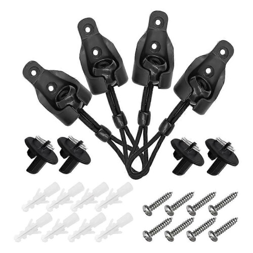 Ανταλλακτικά Roller Shade Hardware Bungee Kit και End Cap Shade Tie Downs for Outdoor Roller Shade Sunshade 4Pack 1